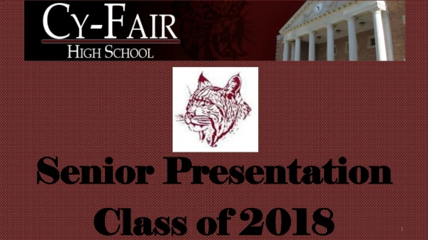 Senior Presentation Class of 2018