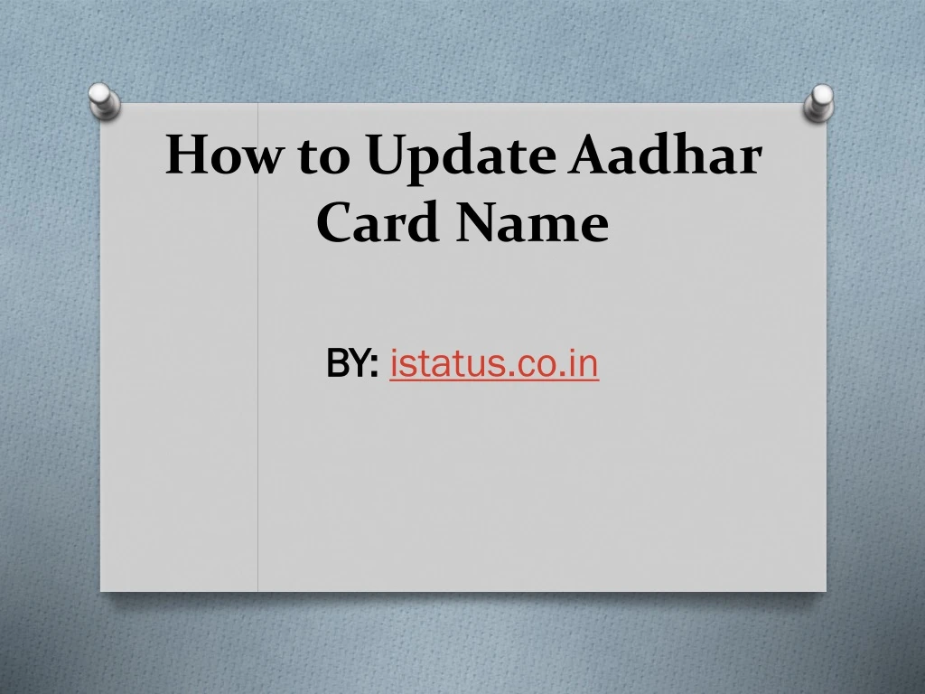how to update aadhar card name
