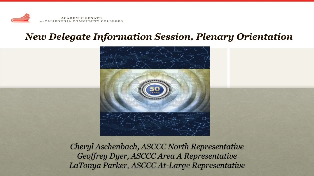new delegate information session plenary orientation