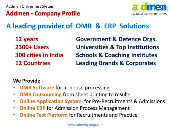 Addmen - Company Profile