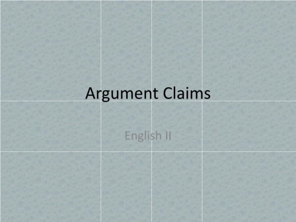 Argument Claims