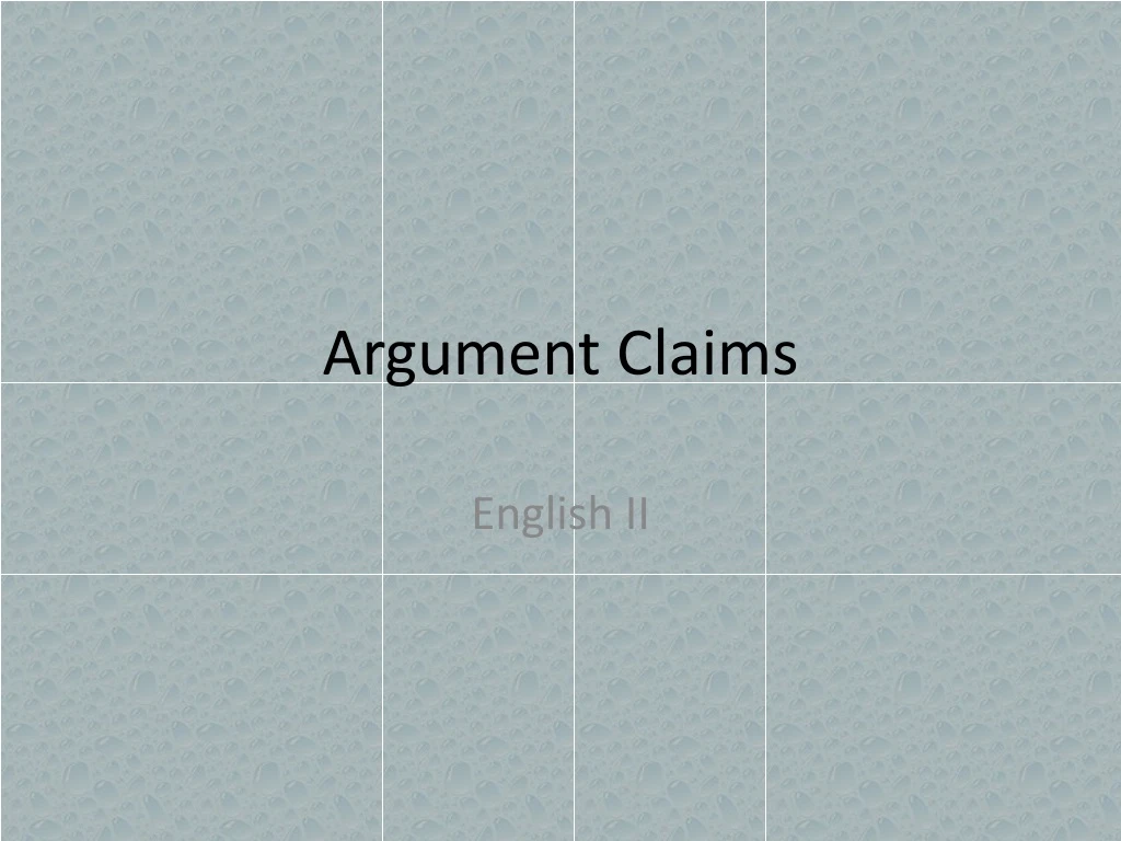 argument claims