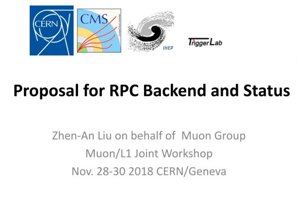 Proposal for RPC Backend and Status