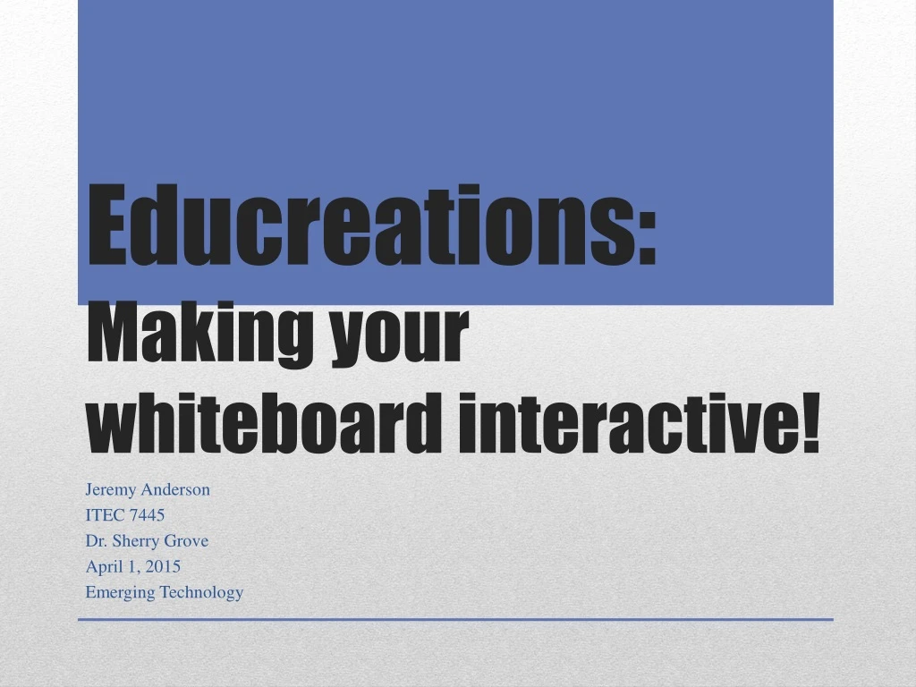 educreations making your whiteboard interactive