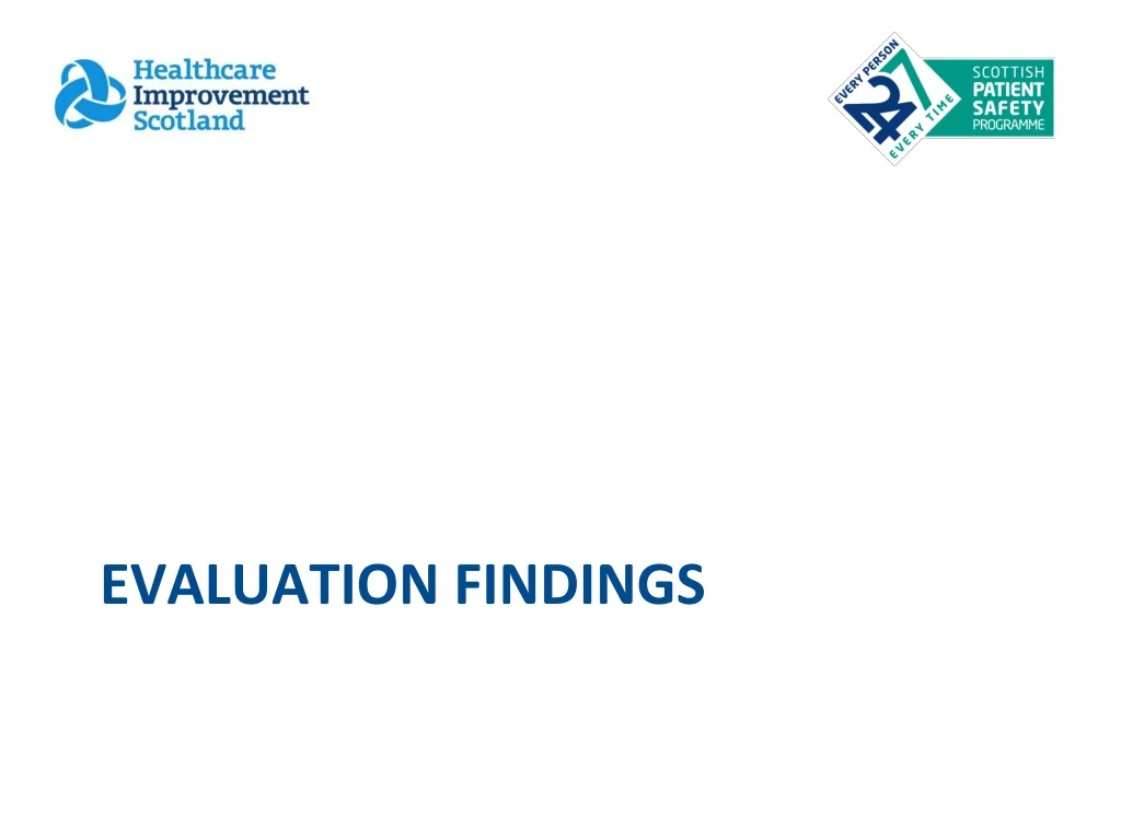 evaluation findings