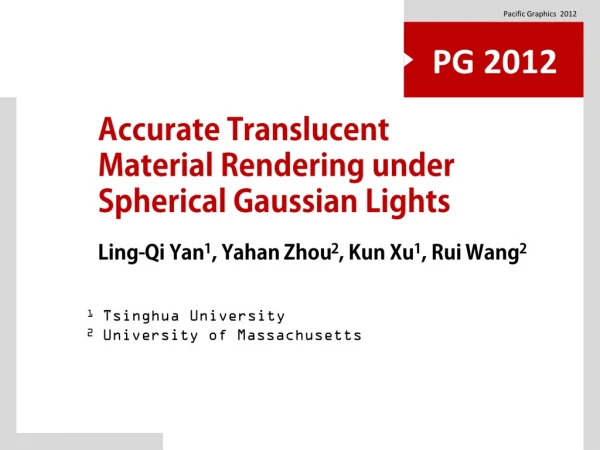 Accurate Translucent Material Rendering under Spherical Gaussian Lights