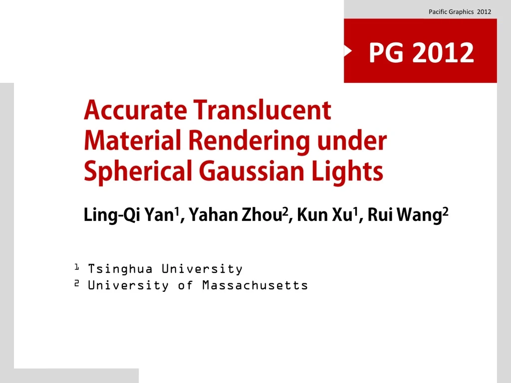 accurate translucent material rendering under spherical gaussian lights