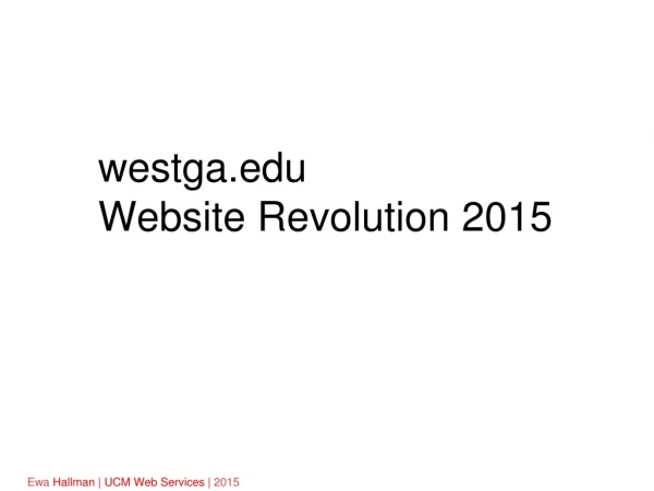 westga Website Revolution 2015