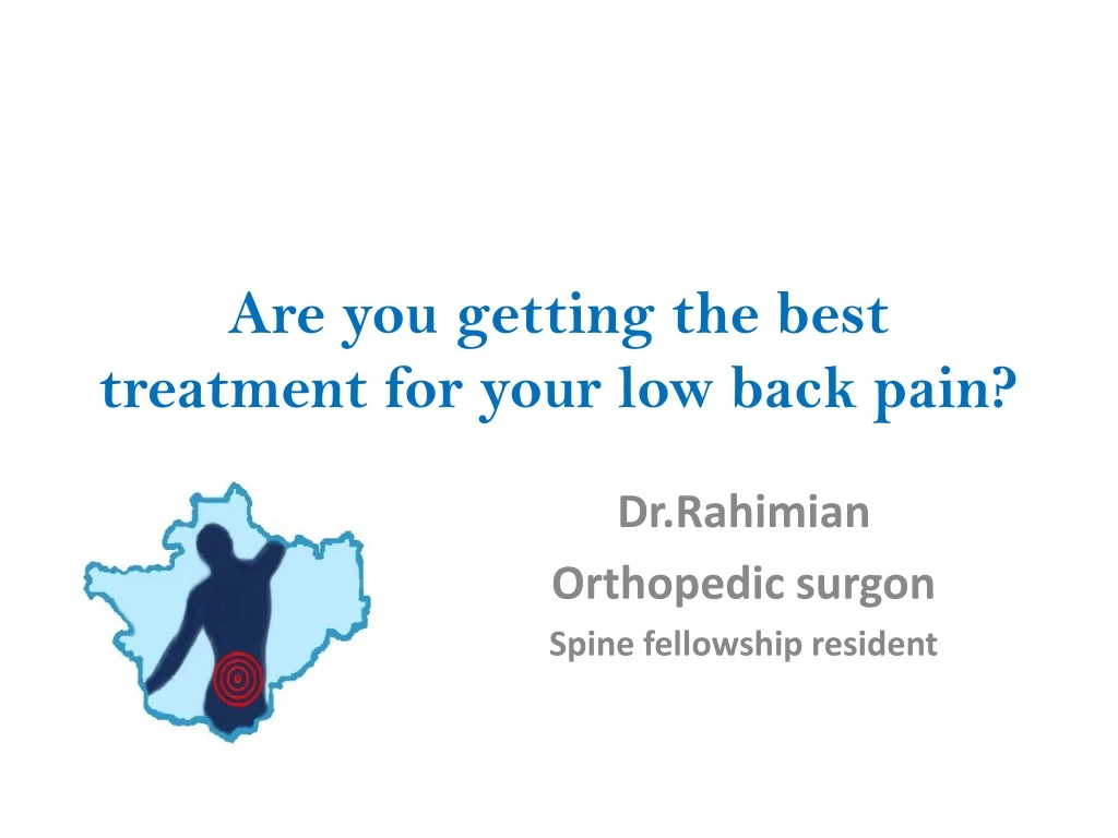 are you getting the best treatment for your low back pain