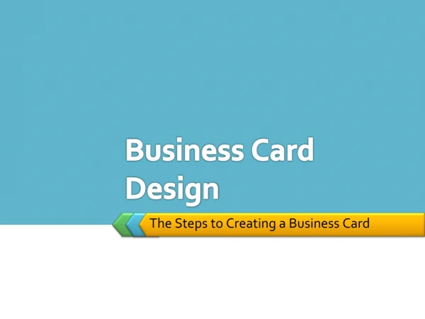 Business Card Design