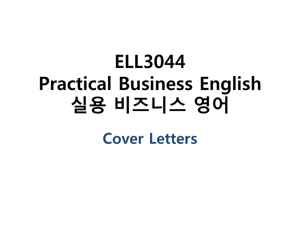 ell3044 practical business english