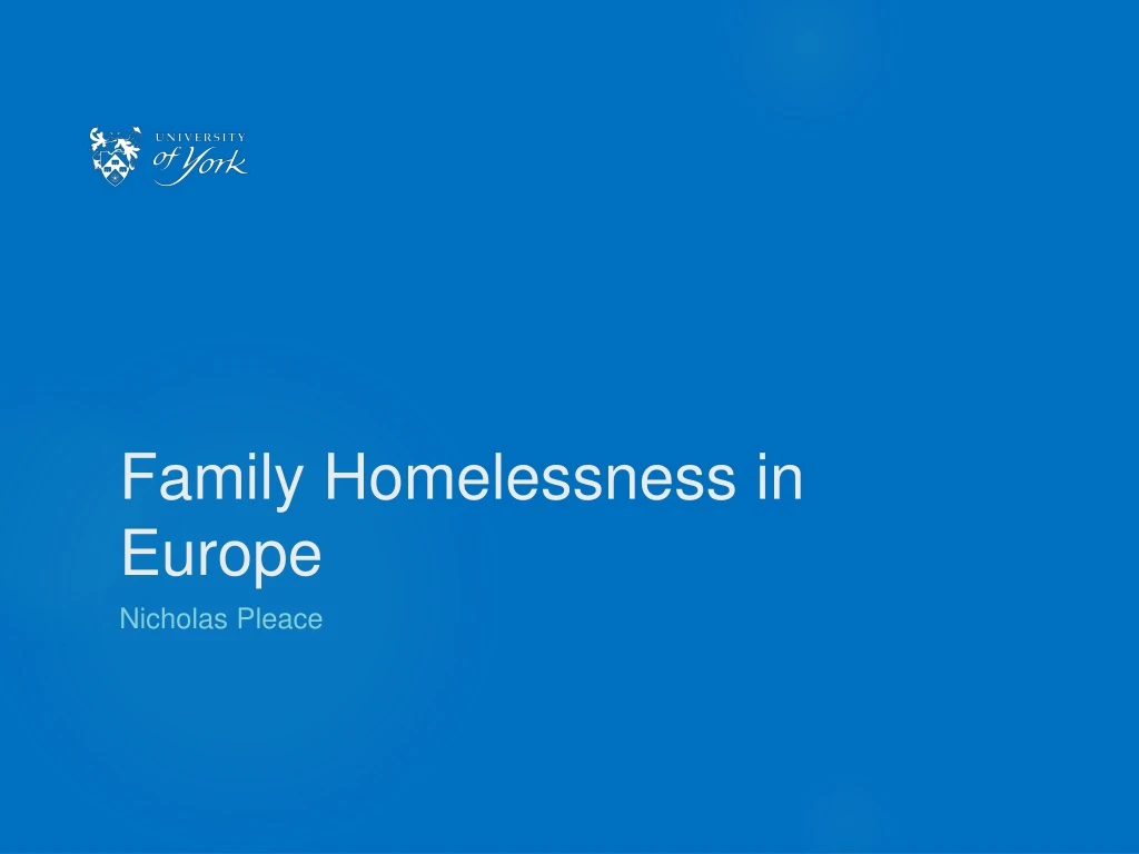 family homelessness in europe