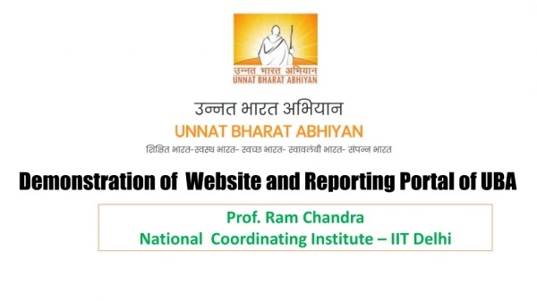 Demonstration of Website and Reporting Portal of UBA