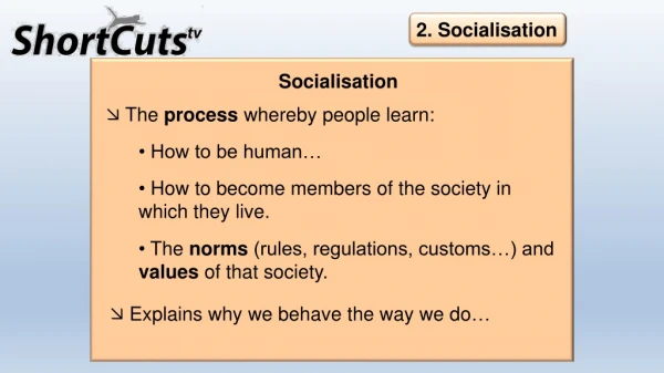 2. Socialisation