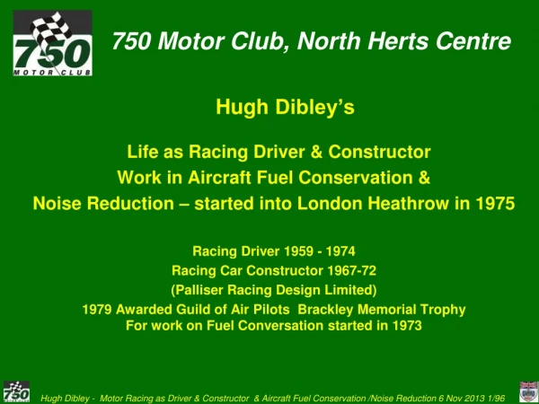 750 Motor Club, North Herts Centre