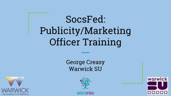 SocsFed: Publicity/Marketing Officer Training