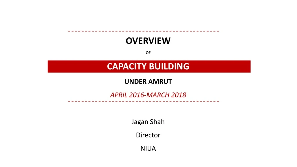 overview of capacity building under amrut april