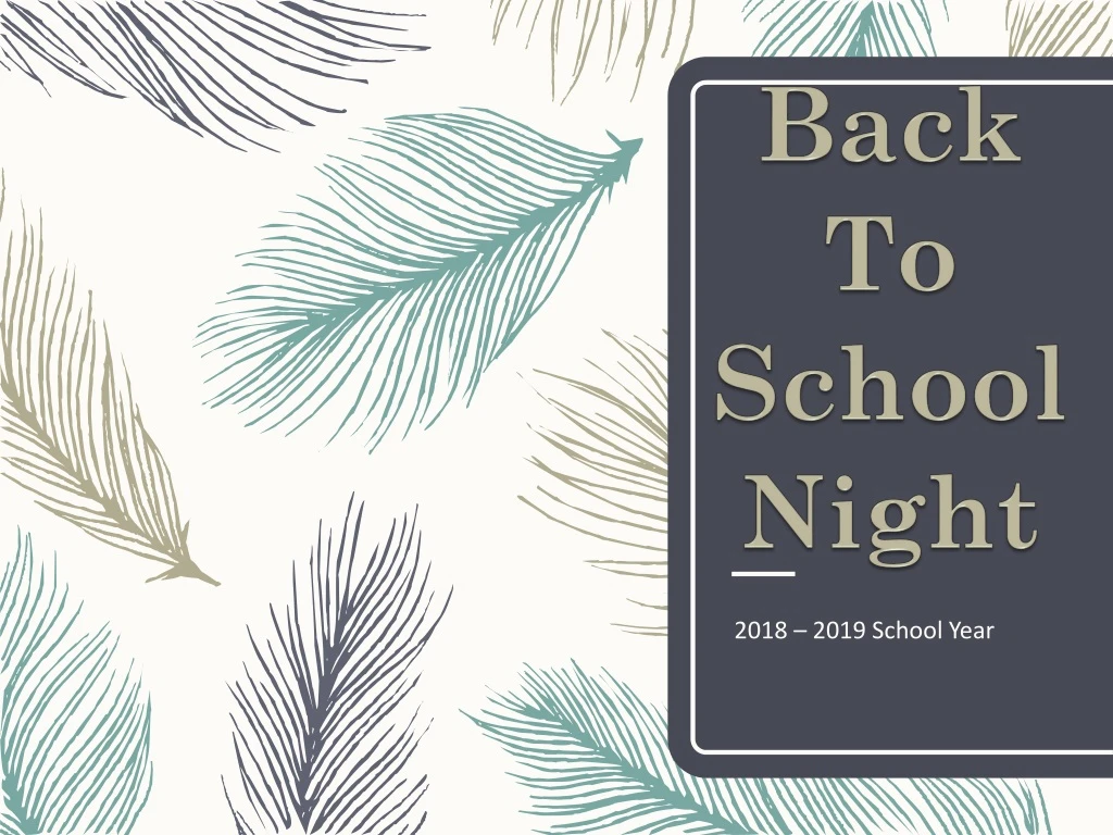 back to school night