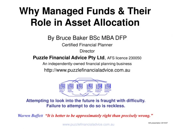 Why Managed Funds &amp; Their Role in Asset Allocation