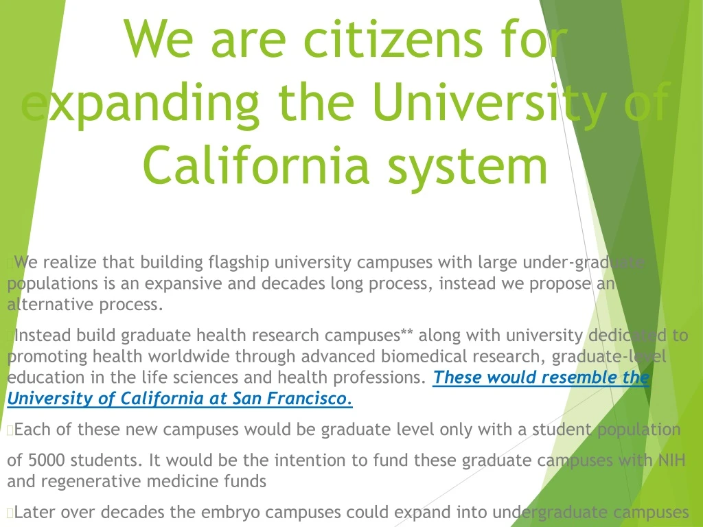 we are citizens for expanding the university of california system
