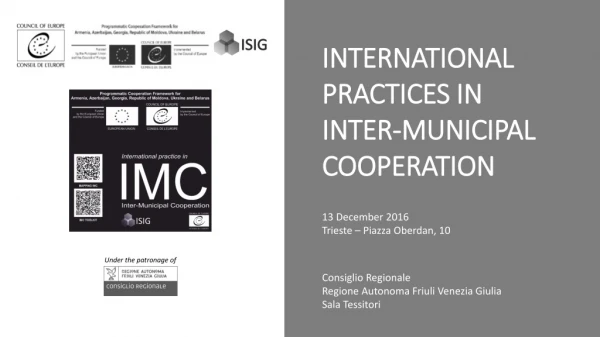 Inter Municipal Cooperation in Georgia experience and perspectives