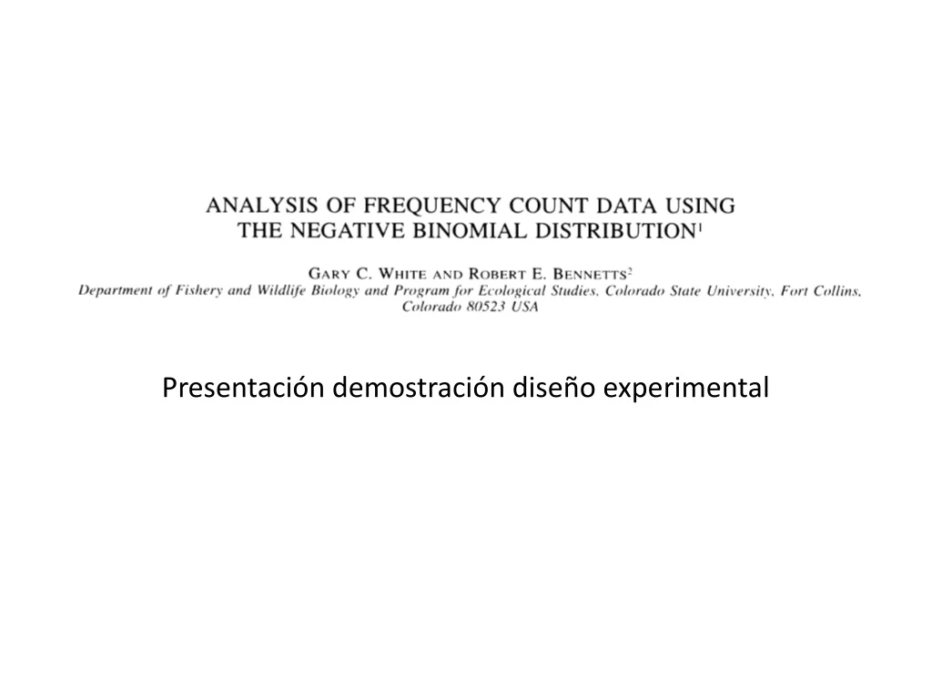 presentaci n demostraci n dise o experimental