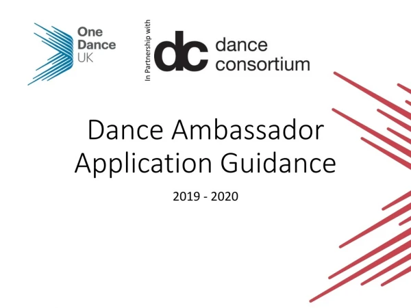 Dance Ambassador Application Guidance