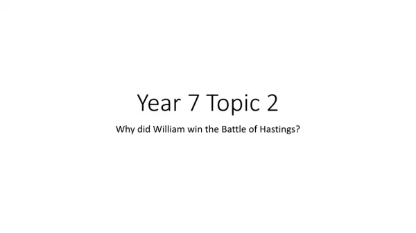 Year 7 Topic 2