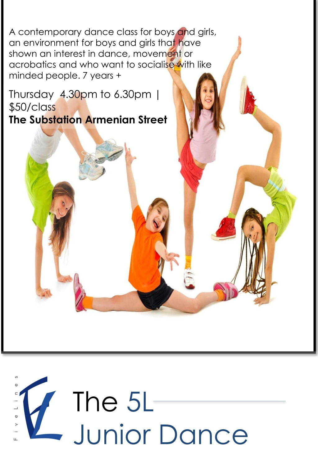 a contemporary dance class for boys and girls