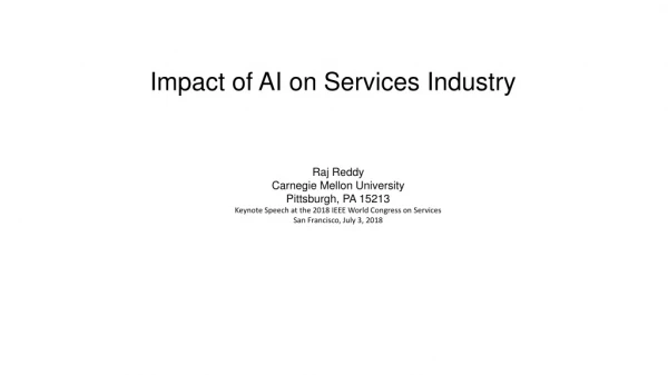 Impact of AI on Services Industry