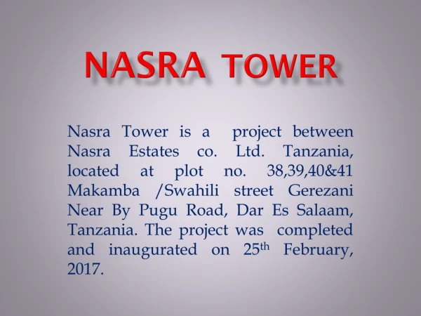 NASRA TOWER