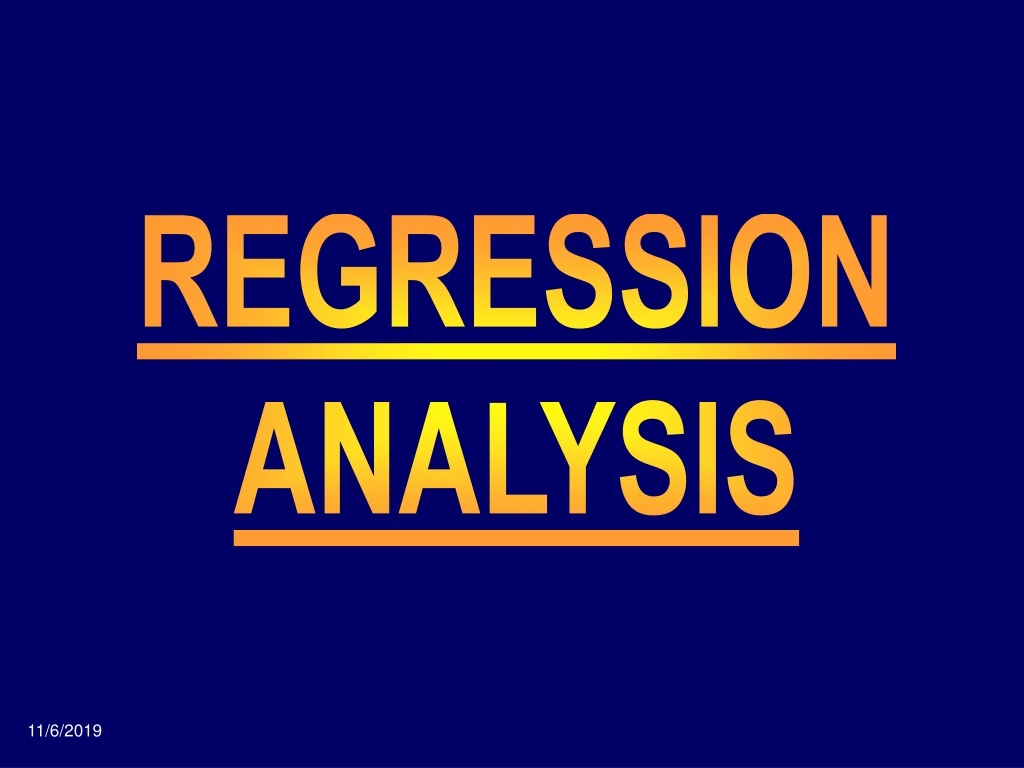 regression analysis