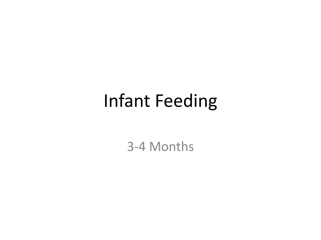 infant feeding