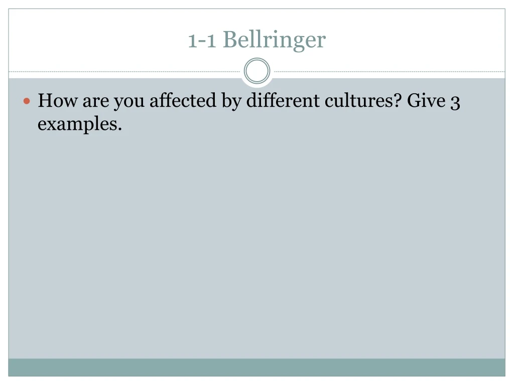 1 1 bellringer