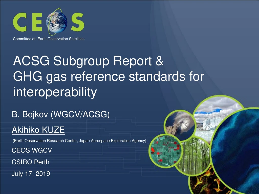 acsg subgroup report ghg gas reference standards for interoperability
