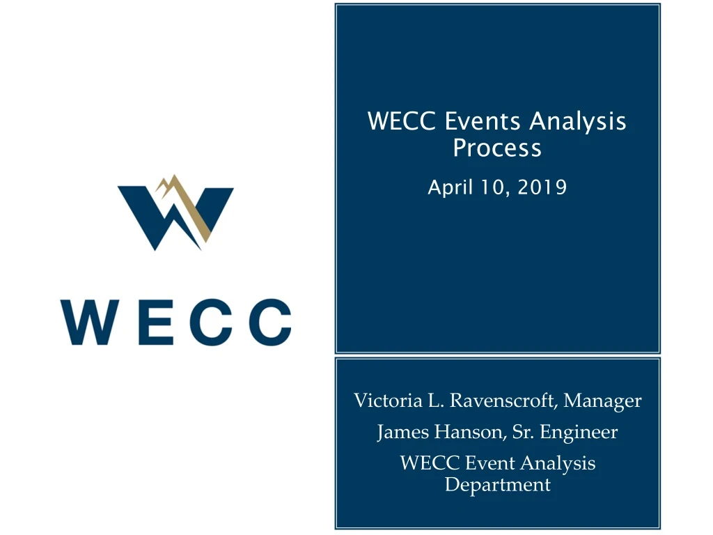 wecc events analysis process