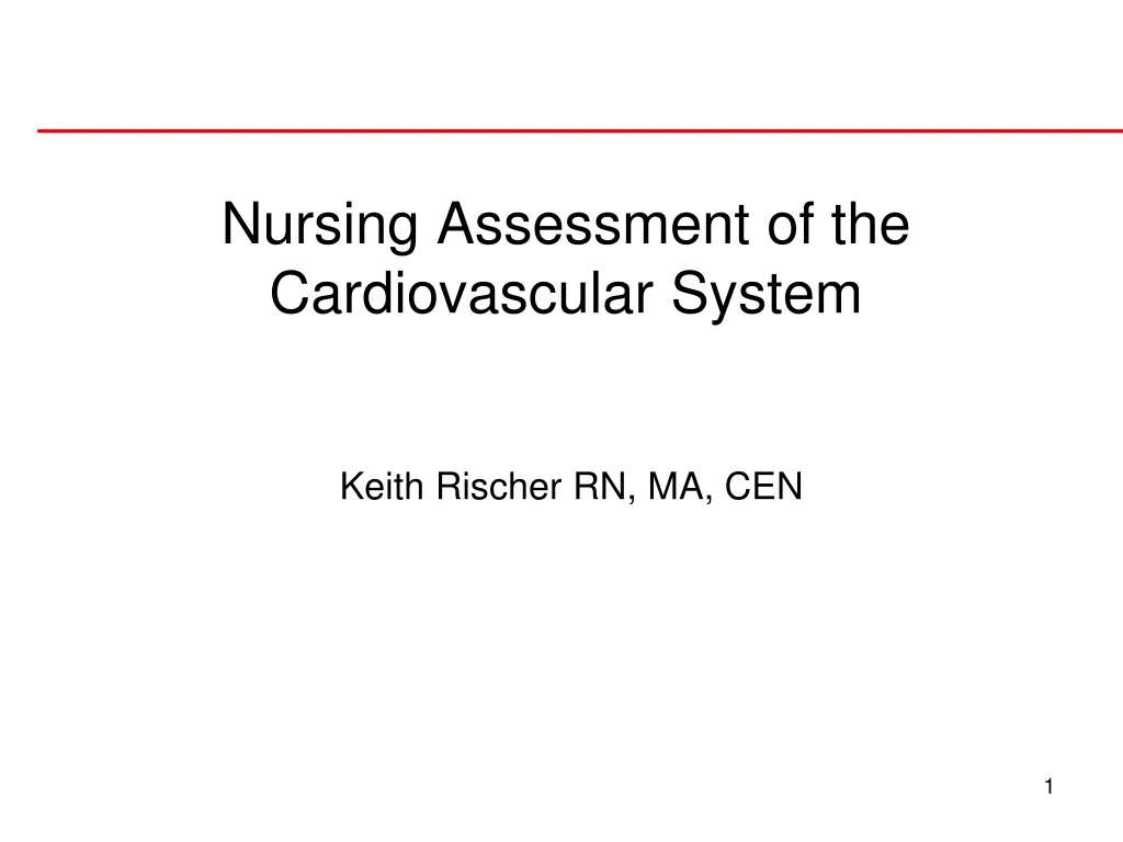 nursing assessment of the cardiovascular system