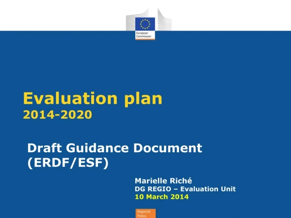 Evaluation plan 2014-2020