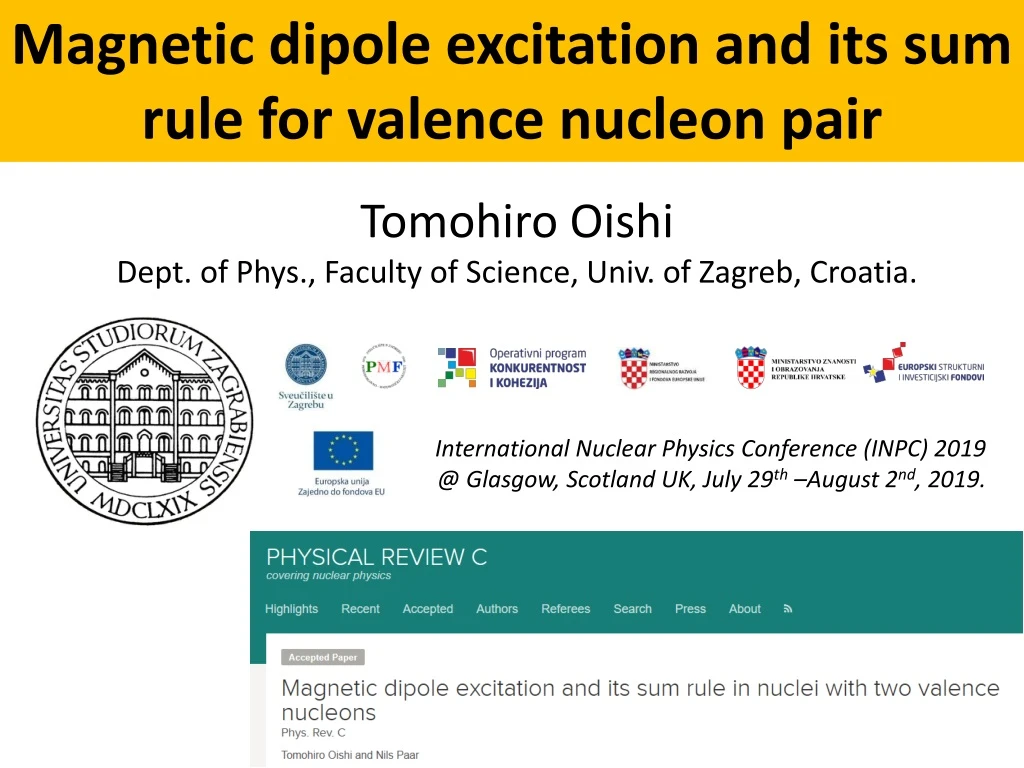 magnetic dipole excitation and its sum rule