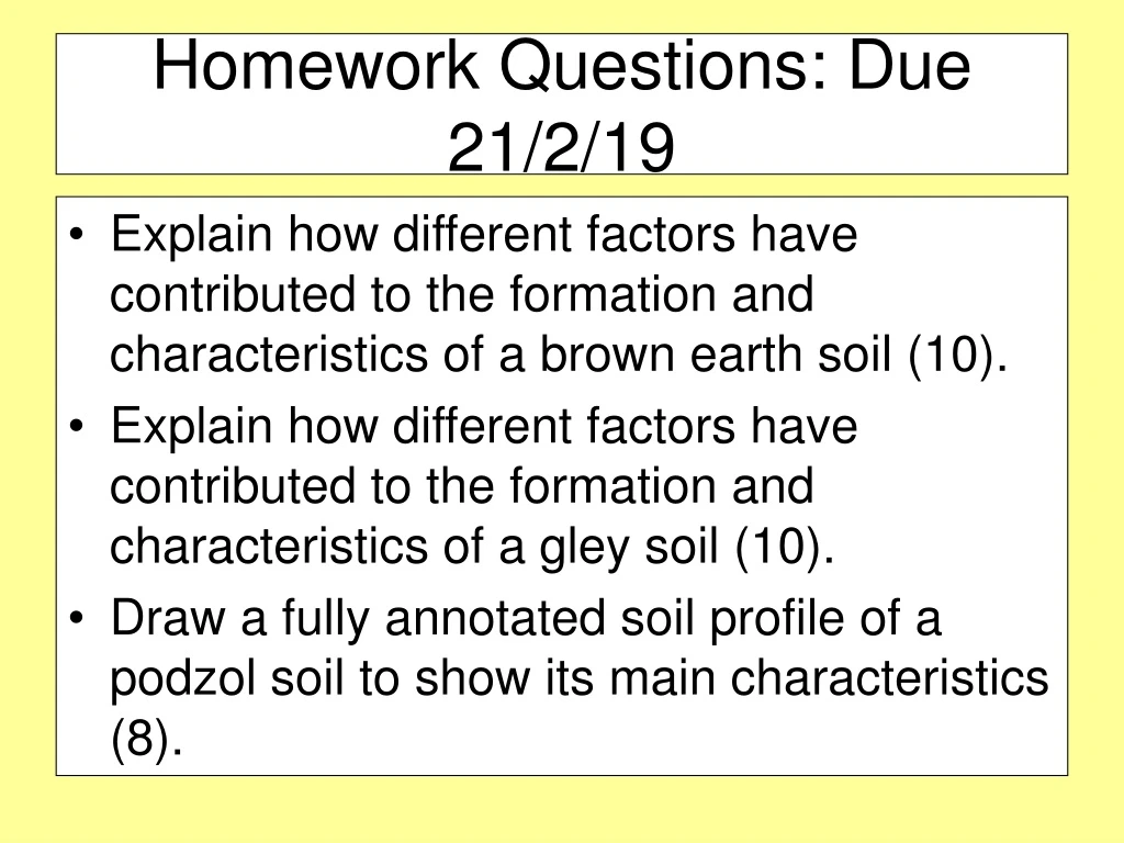 homework questions due 21 2 19