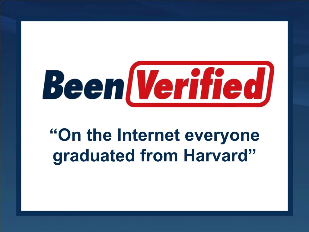 on the internet everyone graduated from harvard