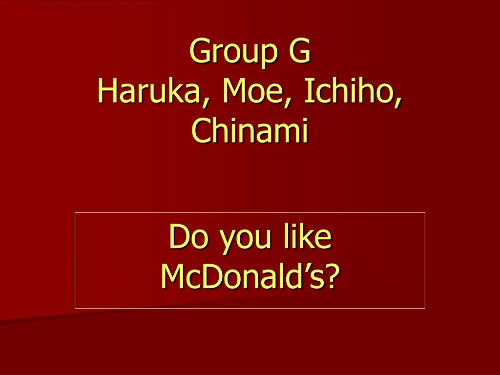 group g haruka moe ichiho chinami