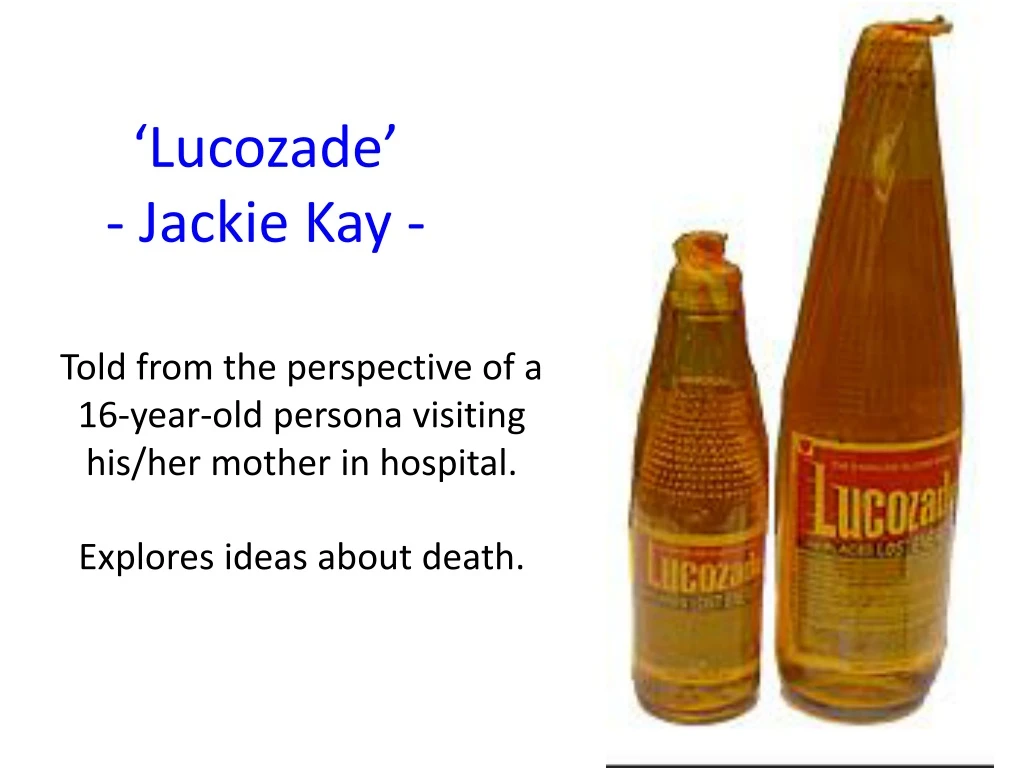 lucozade jackie kay