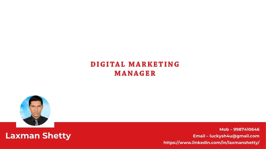 digital marketing manager