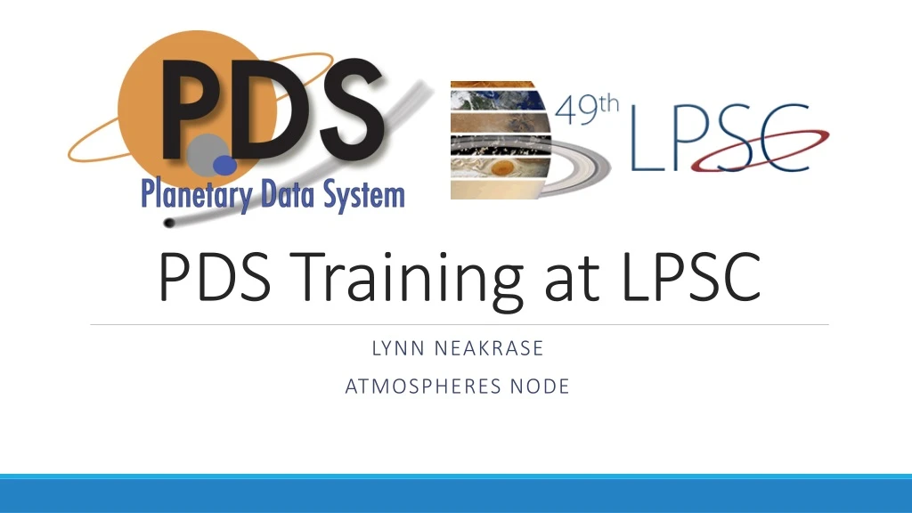 pds training at lpsc