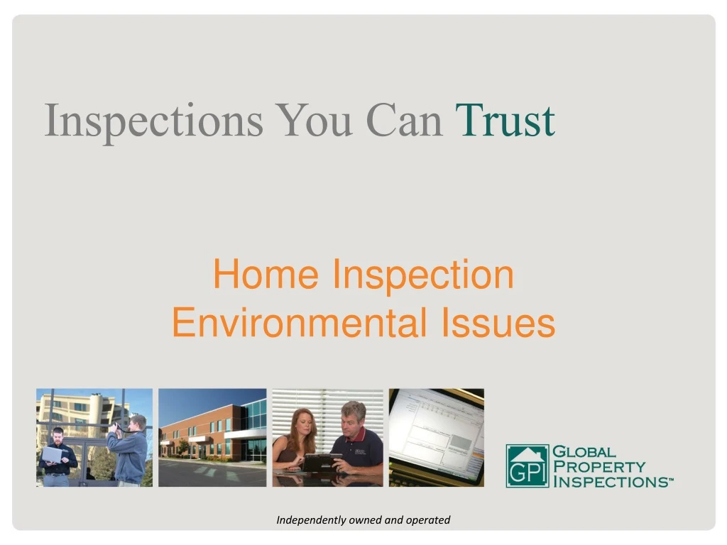 home inspection environmental issues