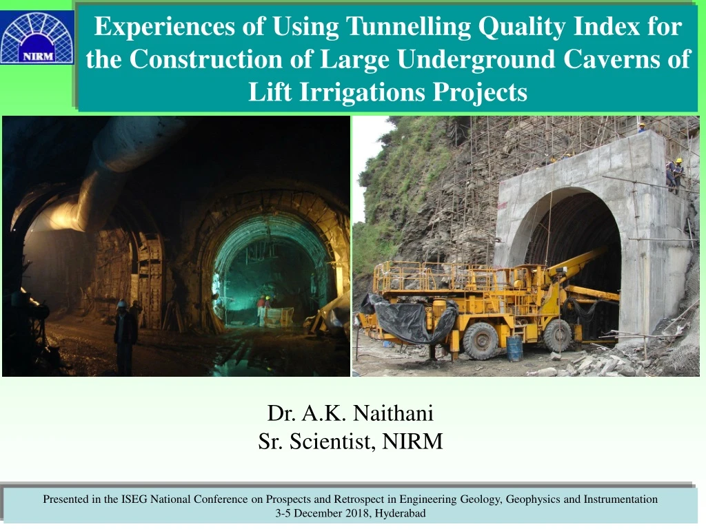 experiences of using tunnelling quality index