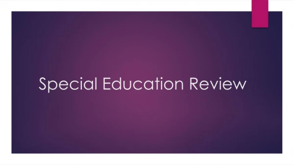 Special Education Review