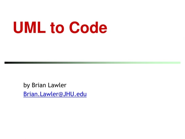 UML to Code