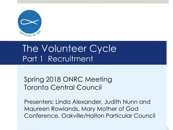 The Volunteer Cycle Part 1 Recruitment